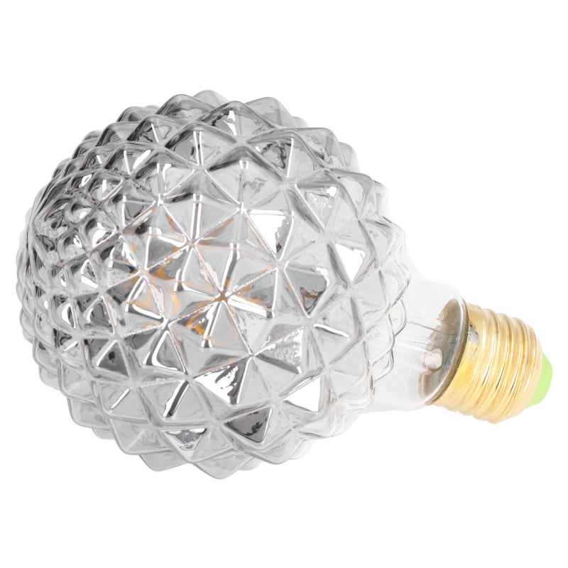 G95 Vintage Light Bulb 4W 2700K Smoke Gray Pineapple Shape - Energy Saving Double Spiral Retro Light Bulb for Home Living Room Dining Room Party Decor Lighting - Image 4