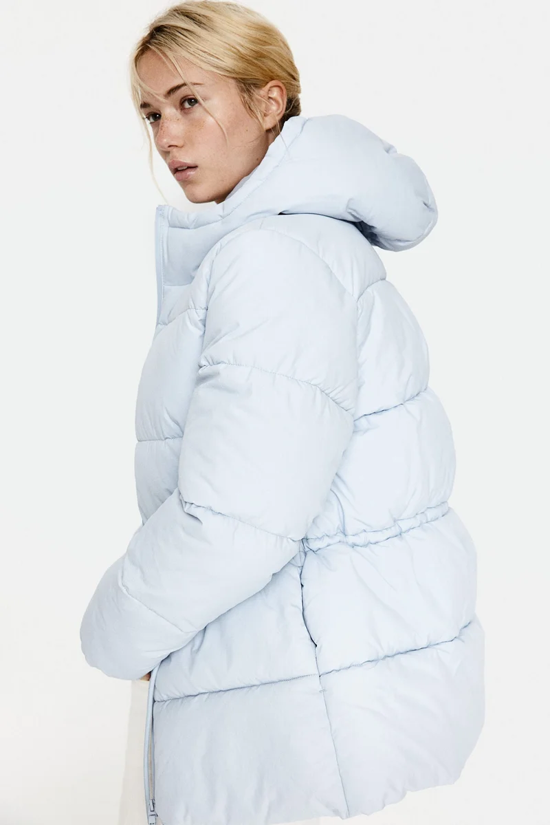 اتش اند ام Oversized drawstring-waist puffer jacket