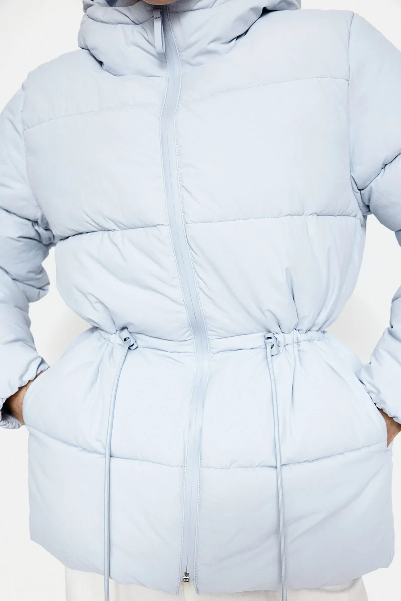اتش اند ام Oversized drawstring-waist puffer jacket