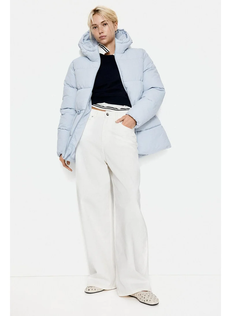 H&M Oversized drawstring-waist puffer jacket