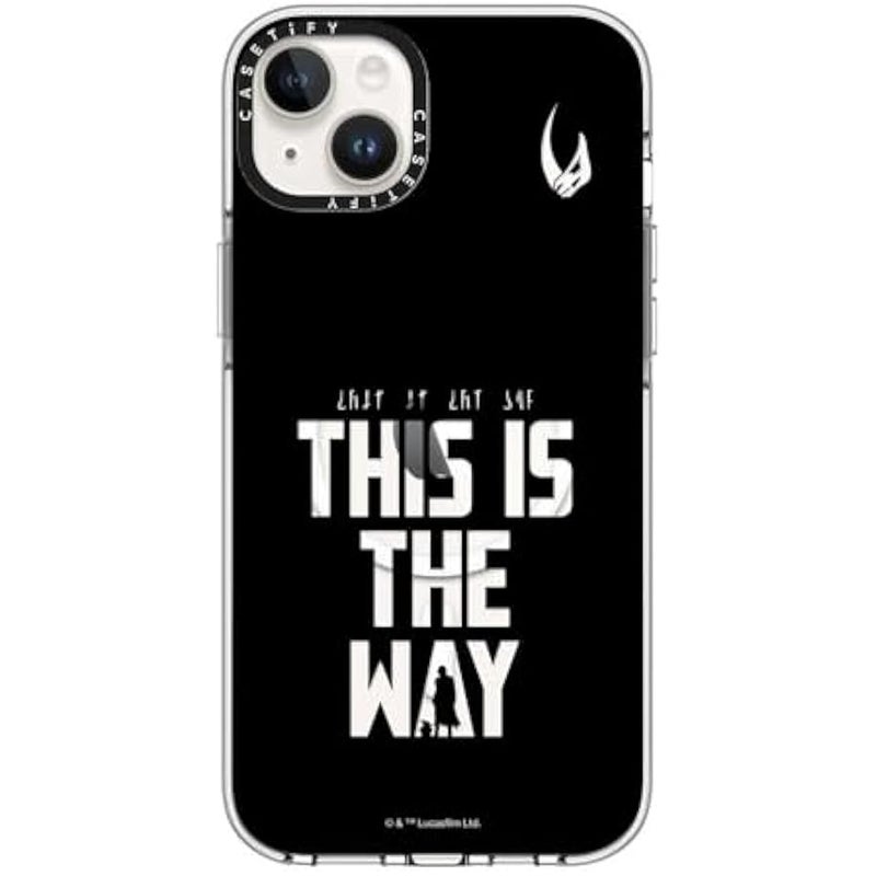 Casetify Clear iPhone 14 Plus Case 【Mandalorian Co-Lab/Not Yellowing / 6.6ft Drop Protection/Compatible with Magsafe】 - This is The Way - Black - Clear - Image 1