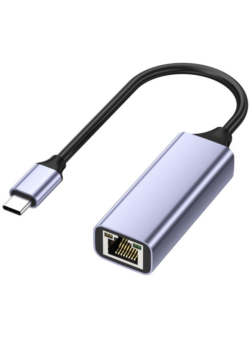 USB C to Ethernet Adapter 1000Mbps,Ethernet Adapter for Laptop,Aluminum, Type C (Thunderbolt 4/3) to LAN Network Adapter Rj45, Compatible with MacBook Air/Pro,XPS,iPhone 15/Plus/Pro/Max - Image 1