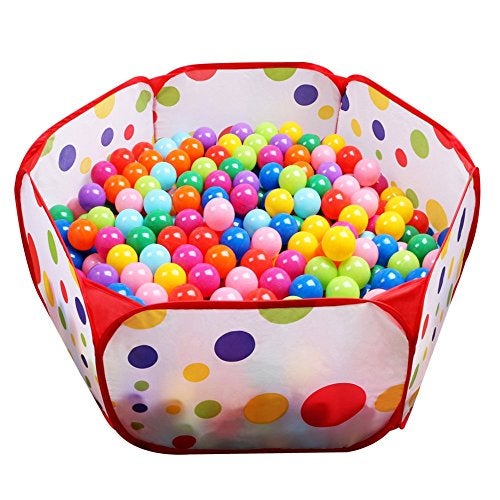 EocuSun Kids Ball Pit Large Pop Up Toddler Ball Pits Tent for Toddlers Girls Boys for Indoor Outdoor Baby Playpen w/Zipper Storage Bag, Balls Not Included (ARed) - Image 4
