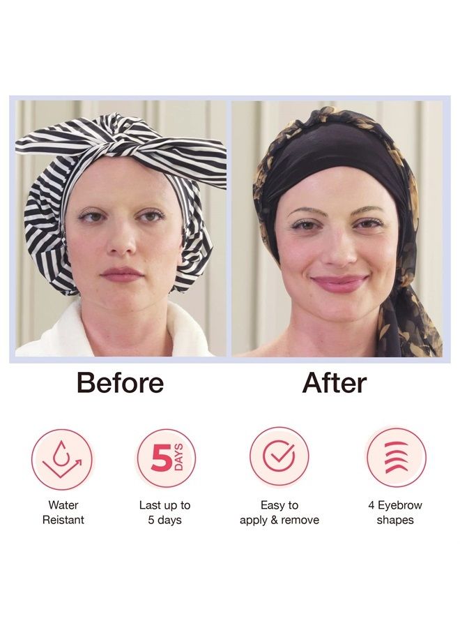 Godefroy MyBrows Long Lasting Eyebrow Transfers, Low Arch, Medium Brown, 48-Pairs of Brows (96 Individual transfers) - Image 2