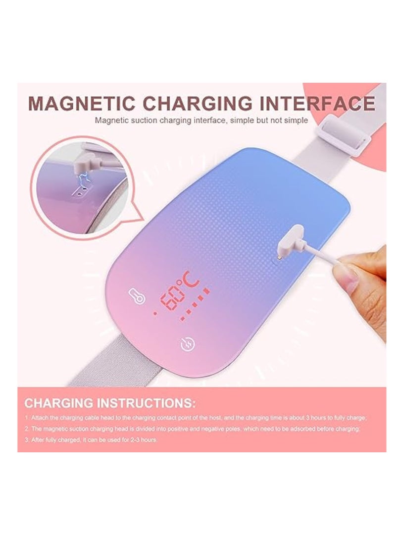 Zikra Cordless Heating Pad, Portable Menstrual Heating Pad, Electric Heating Pad for Back, Abdomen, Neck and Shoulder Pain Relief, with 3 Heat Levels and 3 Massage Modes, for Cramps - Image 4