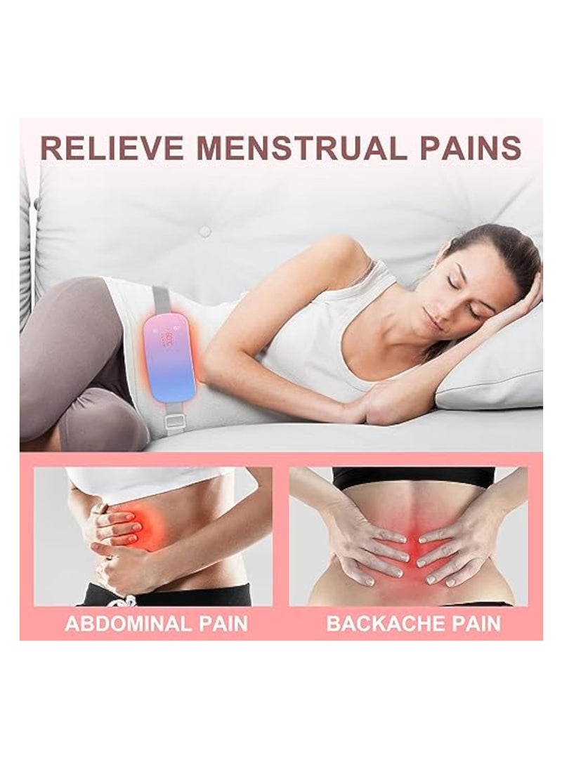 Zikra Cordless Heating Pad, Portable Menstrual Heating Pad, Electric Heating Pad for Back, Abdomen, Neck and Shoulder Pain Relief, with 3 Heat Levels and 3 Massage Modes, for Cramps - Image 5
