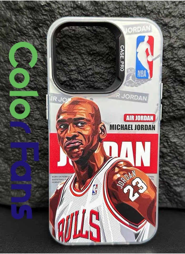 Color Fans - Case for iPhone 15 Pro 6.1 inch with Michael Jordan Pattern Shell - Image 1