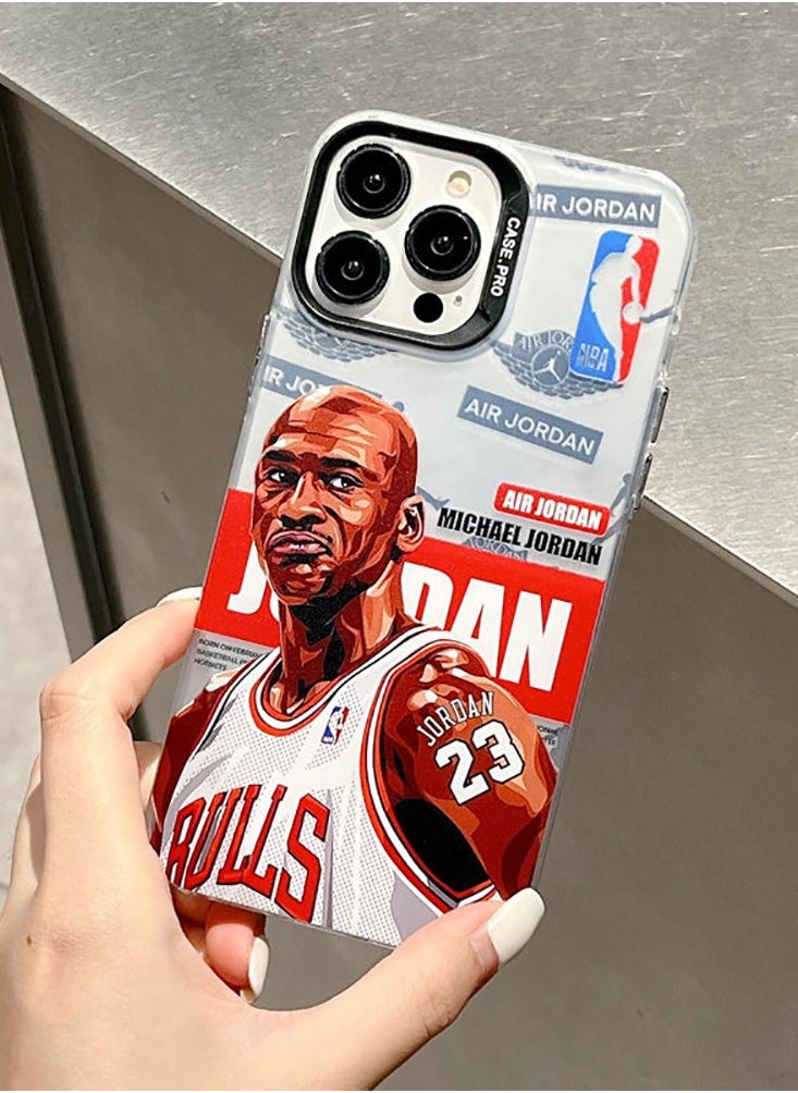 Color Fans - Case for iPhone 15 Pro 6.1 inch with Michael Jordan Pattern Shell - Image 1