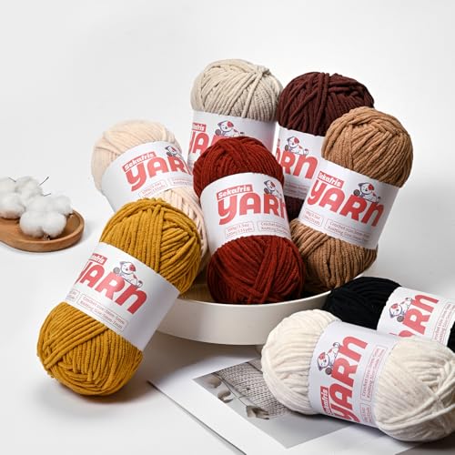 Sekafris Plush Chunky Chenille Yarn for Crocheting Amigurumi, Soft Fluffy Velvet Yarn for Crocheting, Fuzzy Baby Blanket Knitting 100g/131yds Bulky（Orange） - Image 4