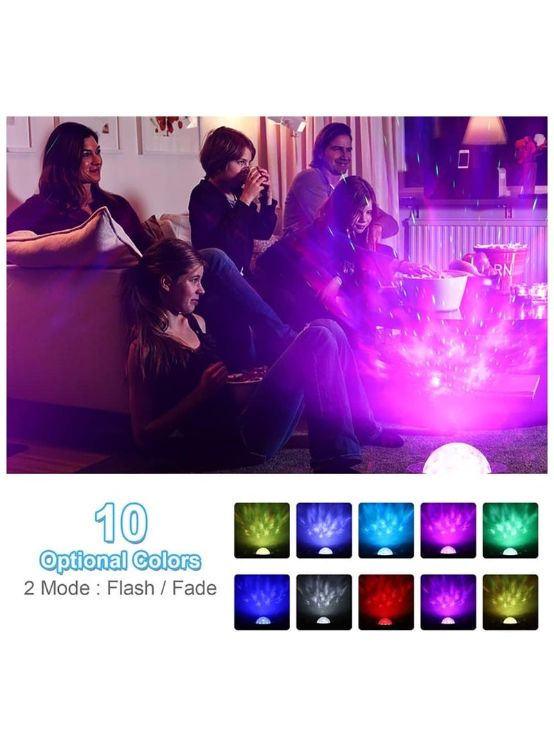 عام جديد التحكم عن بعد غرفة نوم ضوء نجمة الغجر نجمة العرض موجة نمط المياه الدورية أدى ضوء الليل - Image 2