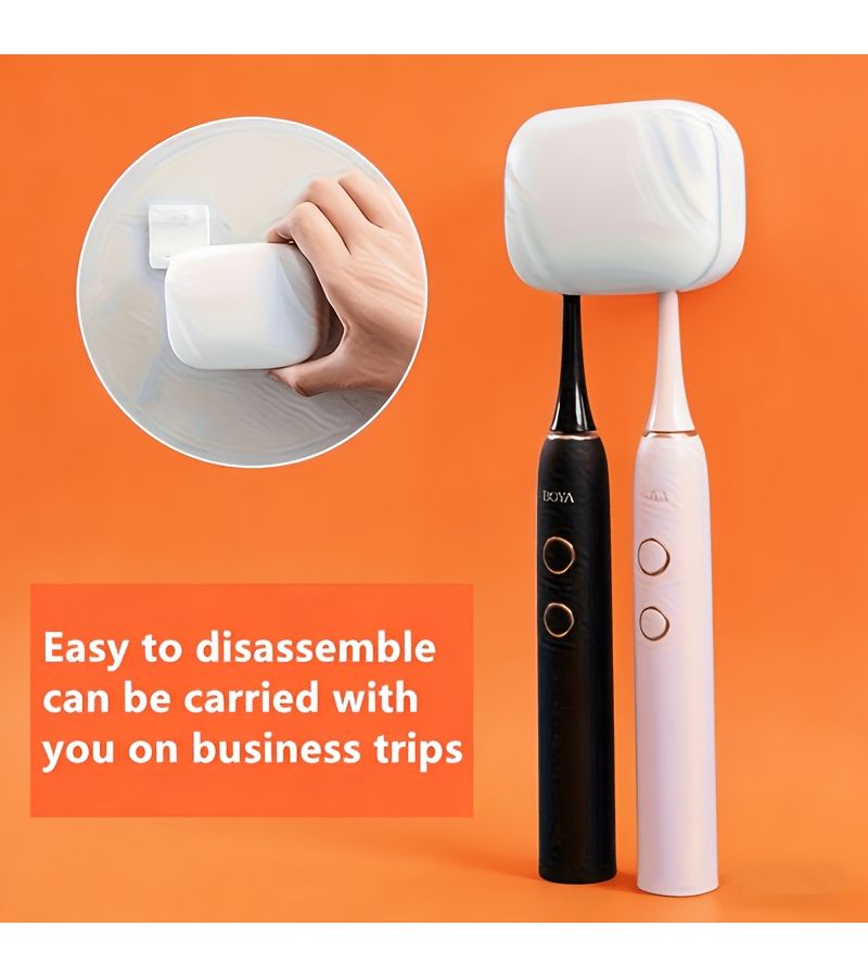1pc Green Dual Slot Toothbrush Sanitizer With Stand And Built In Rechargeable Battery USB Charging Portable For Travel And Home Use - Image 4