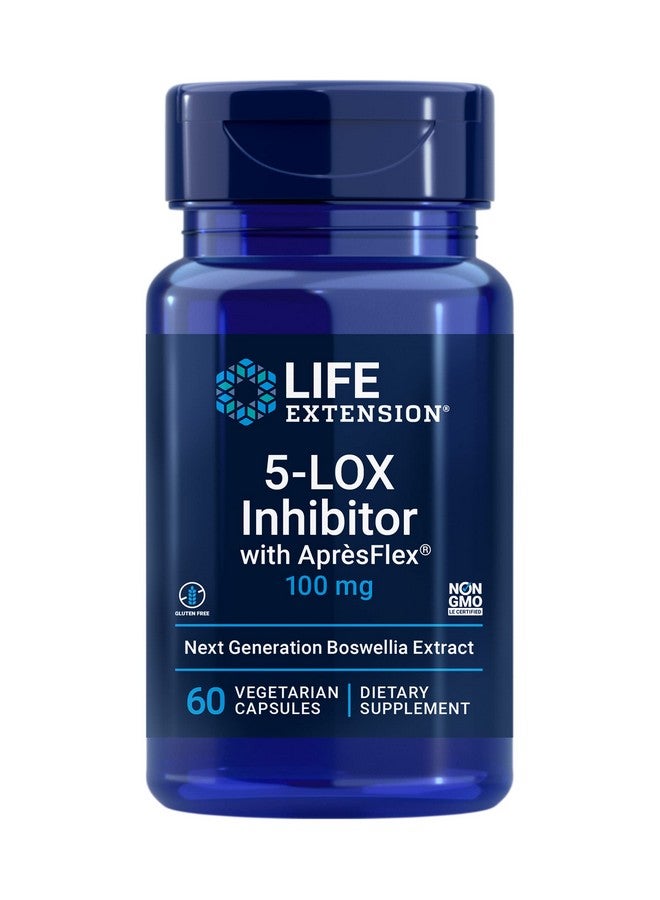Life Extension 5Lox مثبط مع دعم صحة المفاصل Aprèsflex خالي من الغلوتين غير معدل وراثيًا 100 ملغ 60 كبسولة نباتية - Image 1
