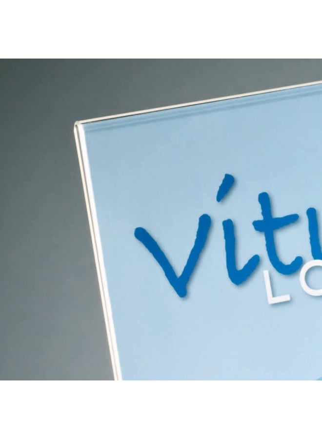 Sign Holder, slanted, for A6, single-sided presentation, acrylic, transparent, 10 pcs. - Image 5