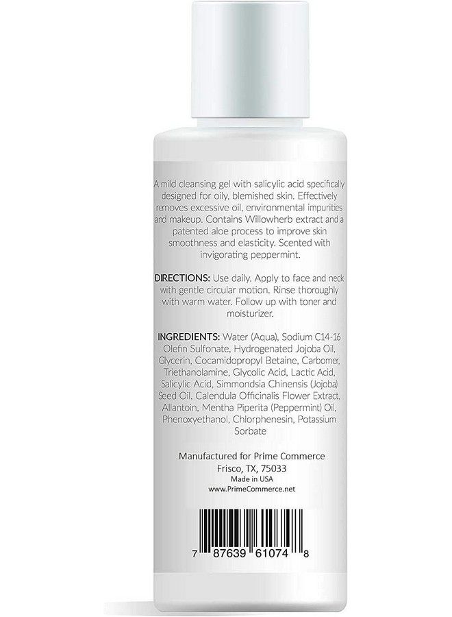 promesse Face Wash With Salicylic Acid Lactic Acid & Glycolic Acid. Face Wash Exfoliating Cleanser With Aha. Mild Microdermabrasion Facial Scrub Gel To Control Acne & Keratosis Pilaris. - Image 3