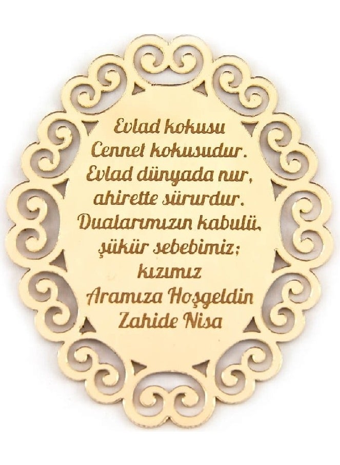 İhvan Online 10 Pieces Gift Mirrored Plexiglass Magnetic Wardrobe Ornament Special Writing 