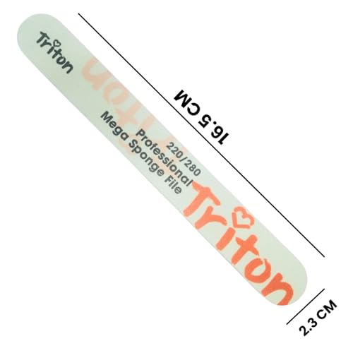 TRITON Professional 220/280 Double Sided Nail Filer/Emery Board/Buffer/Polisher, Reusable Sponge File Manicure Pedicure Tool for Home and Salon Use - Image 2