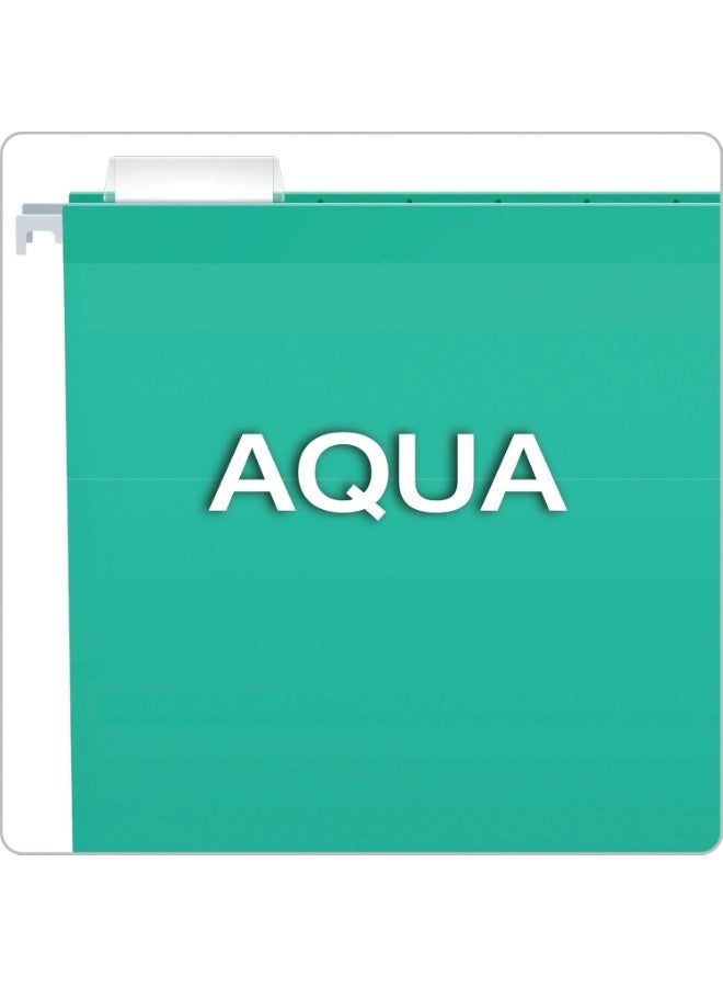 Pendaflex Hanging File Folders, Legal Size, Aqua (PFX415315AQU) - Image 1