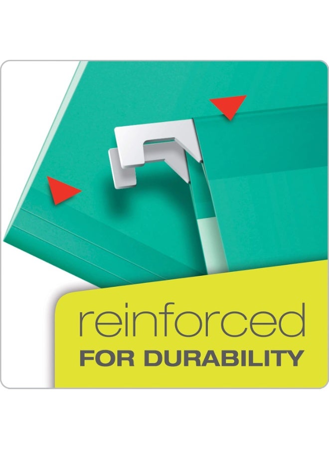 Pendaflex Hanging File Folders, Legal Size, Aqua (PFX415315AQU) - Image 3