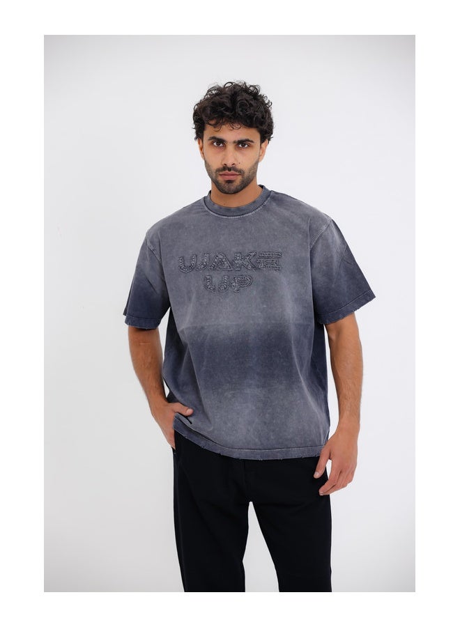 WHITE RABBIT "WAKE UP" Comfy Round Neck T-shirt - Image 1