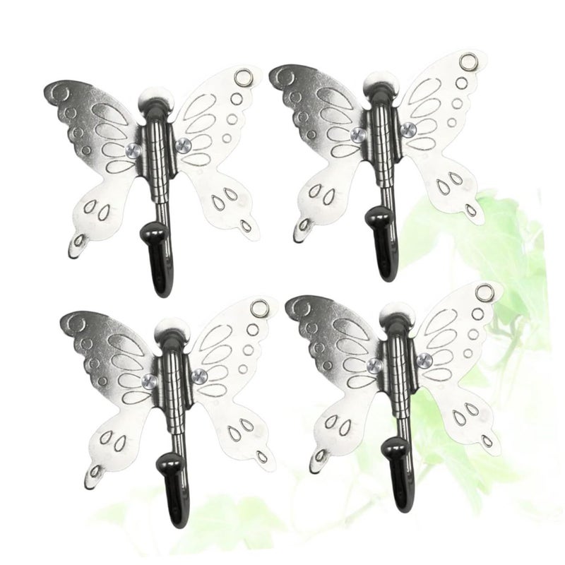4Pcs Stainless Steel Wall Hooks Modern Coat Towel Hook For Bathroom Kitchen Bedroom - Image 4