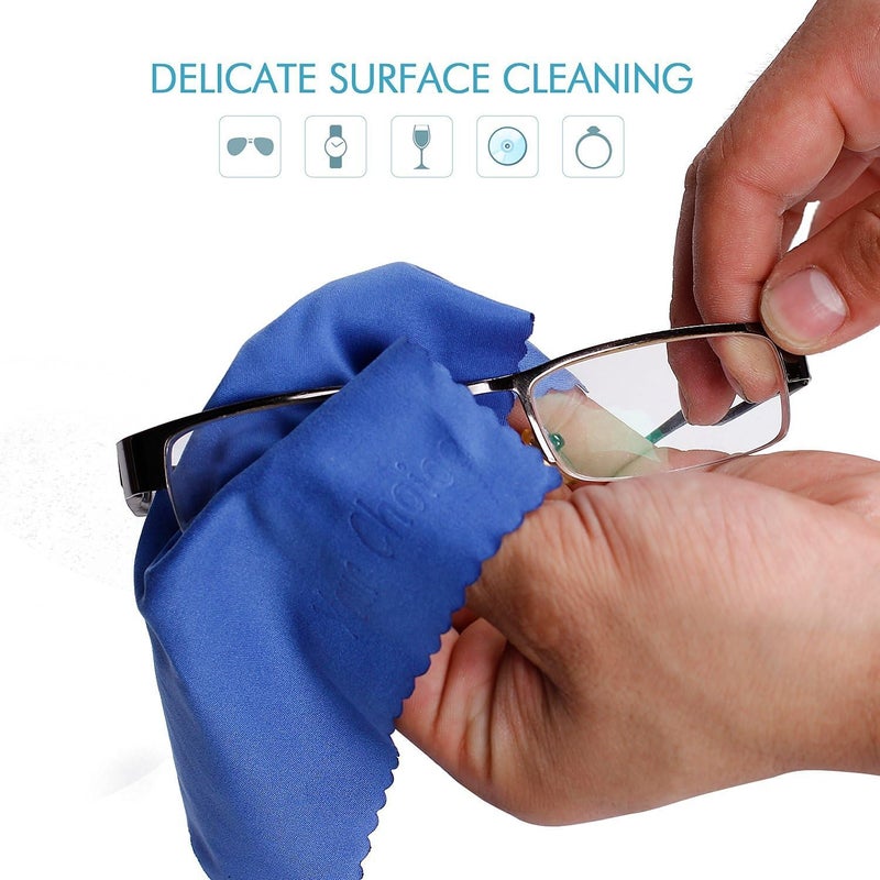 Your Choice Microfiber Cleaning Cloths 6 Pack for Eyeglasses, Camera Lens, Cell Phones, CD, DVD, Computers, Tablets, Laptops, Telescope, LCD Screens and Other Delicate Surfaces Cleaner - Image 2