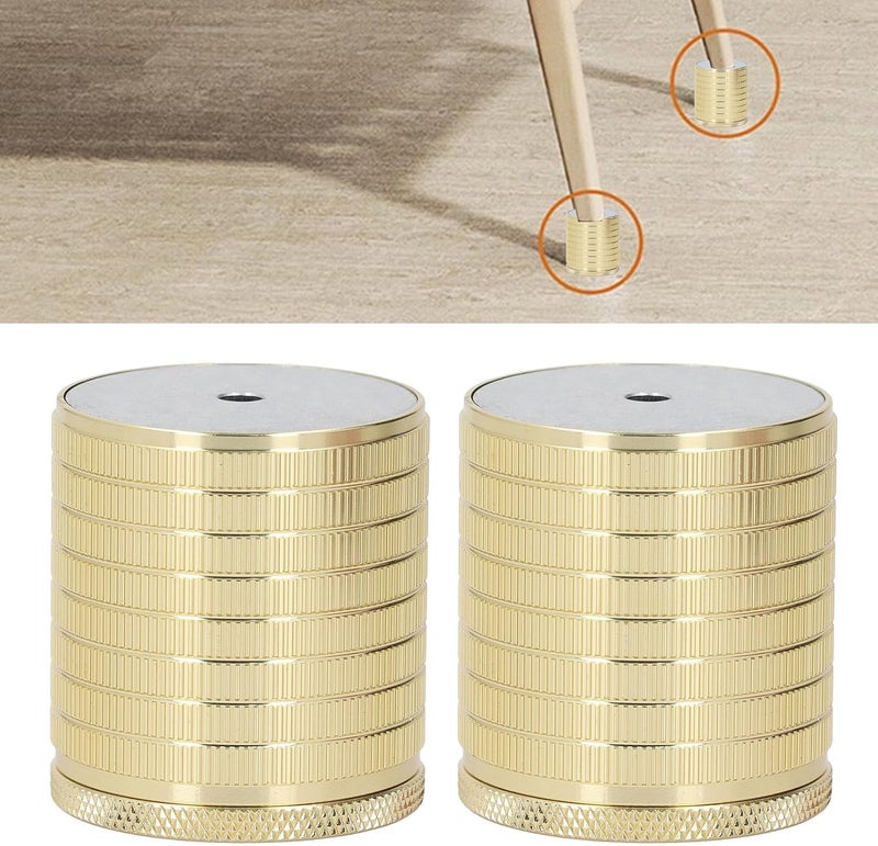 RiToEasysports Furniture Risers, Adjustable Height 1.69-2.95 Inches Aluminum Alloy Heavy Duty Bed Risers for Sofa Table Cabinet Living Room - Image 2