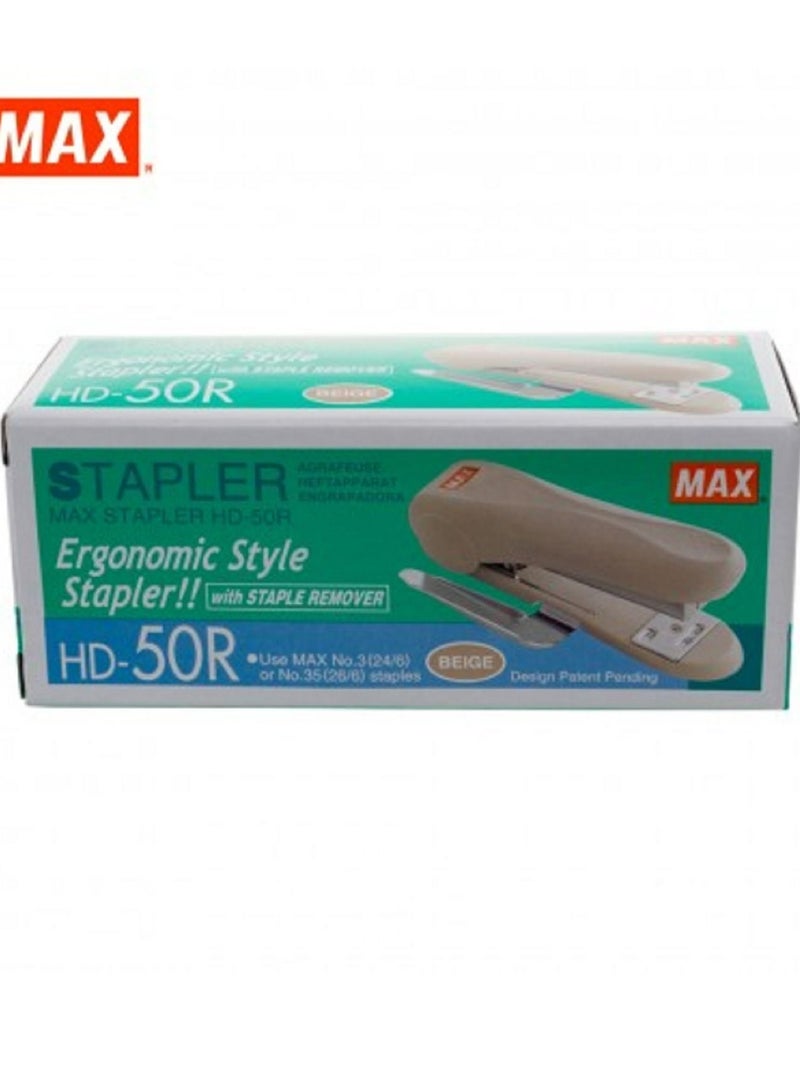Max Stapler 30 Sheet capacity Max HD-50 26/6 and 24/6 300 Sheet Capacity Beige Color  - Image 2