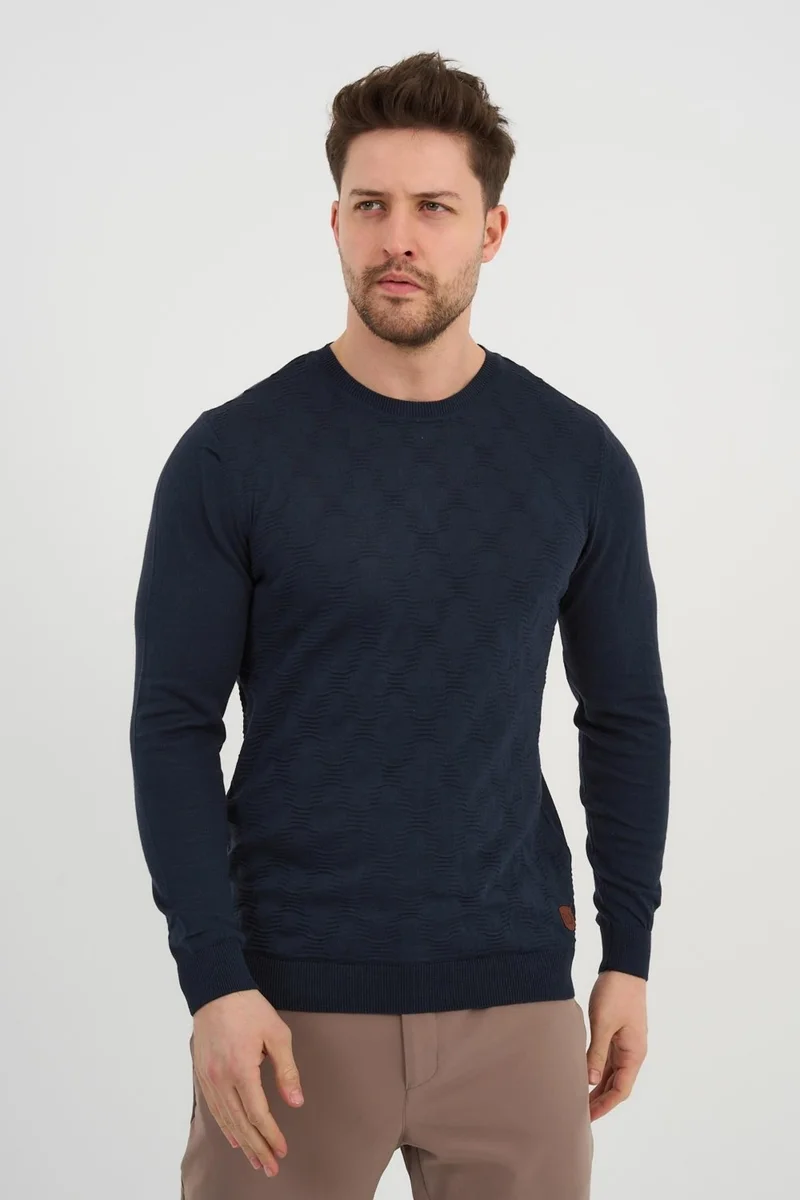 الكسندر جاردي Crew Neck Patterned Sweater (E20-511402)