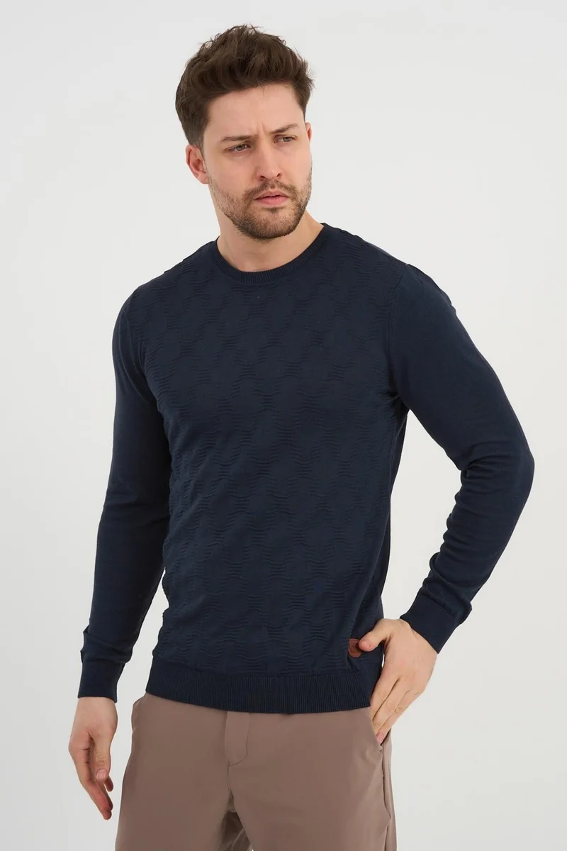 الكسندر جاردي Crew Neck Patterned Sweater (E20-511402)