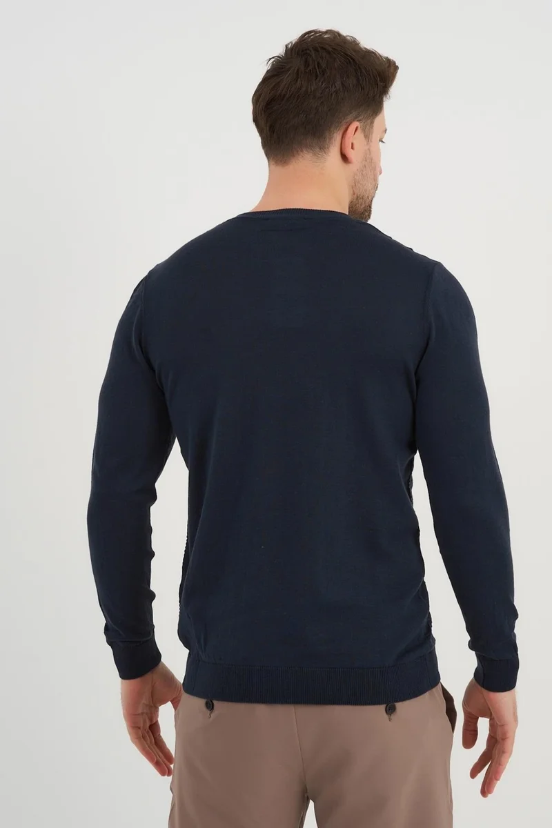 الكسندر جاردي Crew Neck Patterned Sweater (E20-511402)
