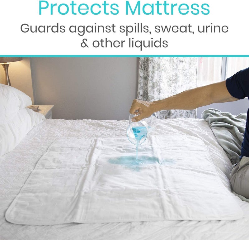 SURES Washable, Waterproof Bed Pad & Mattress Protector for Incontinence (34" x 36" - 4 Pack) - Reusable Bed Pad for Adults & Elderly - Bed Wetting Protection Mattress Pad - Underpad Bedwetting Sheet - Image 2