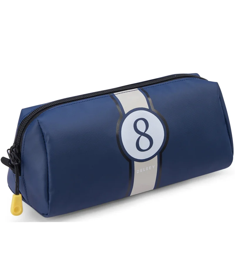 ديلسي _باريس حافظة أقلام بسحاب علوي للعودة إلى المدرسة - طباعة زرقاء