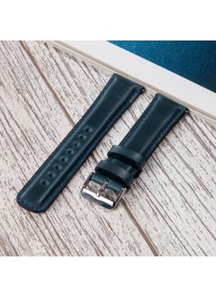 Vagave Genuine Leather Watch Band 20MM 22MM 24MM Fossil Diesel Lacoste Casio Polo Tissot Armani Tissot Nacar Classic Watch Band Leather Strap Blue  - Image 1