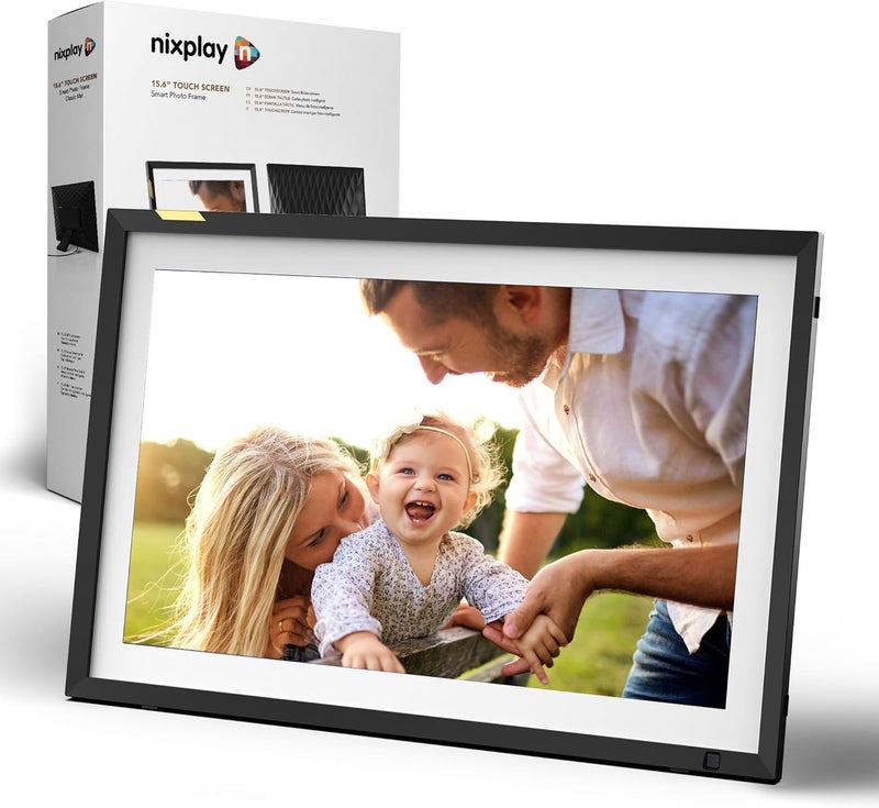 Nixplay 15” Digital Photo Frame - Connecting Families & Friends (Black/White Matte) - Image 1