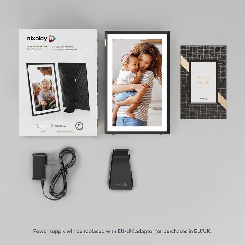 Nixplay 15” Digital Photo Frame - Connecting Families & Friends (Black/White Matte) - Image 5