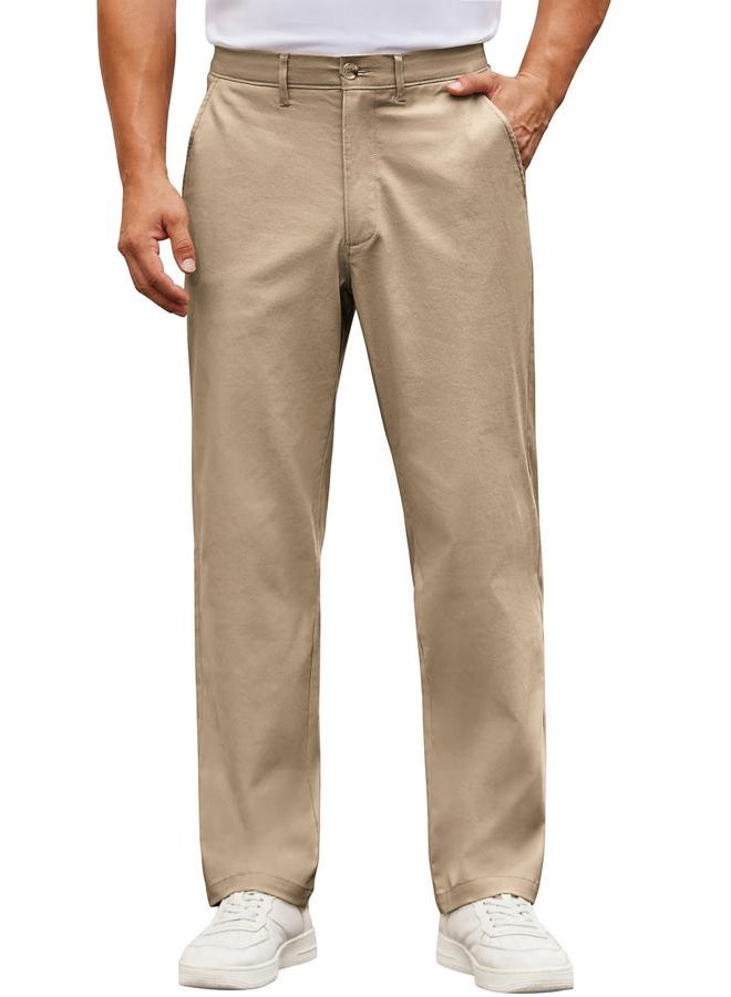 COOFANDY Mens Casual Pants Cotton Classic Fit Stretch Chino Pant Khaki Wrinkle Free Dress Slacks - Image 1
