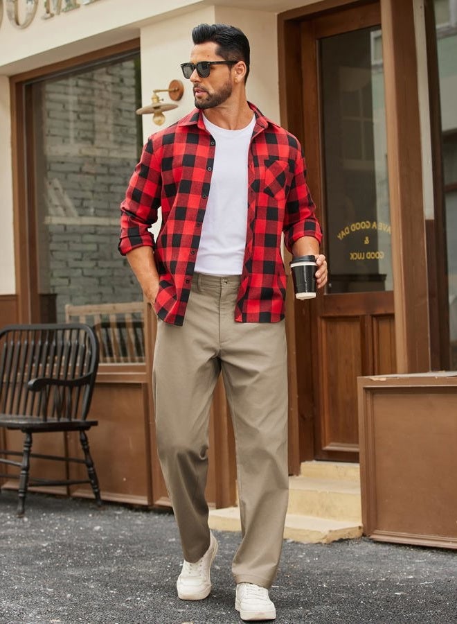 COOFANDY Mens Casual Pants Cotton Classic Fit Stretch Chino Pant Khaki Wrinkle Free Dress Slacks - Image 4