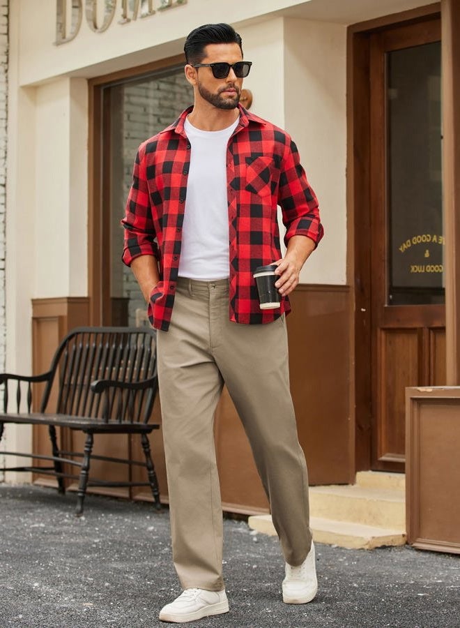 COOFANDY Mens Casual Pants Cotton Classic Fit Stretch Chino Pant Khaki Wrinkle Free Dress Slacks - Image 5