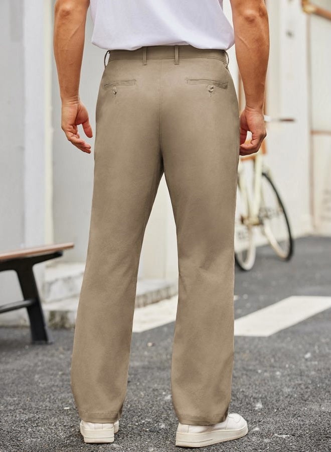 COOFANDY Mens Casual Pants Cotton Classic Fit Stretch Chino Pant Khaki Wrinkle Free Dress Slacks - Image 3