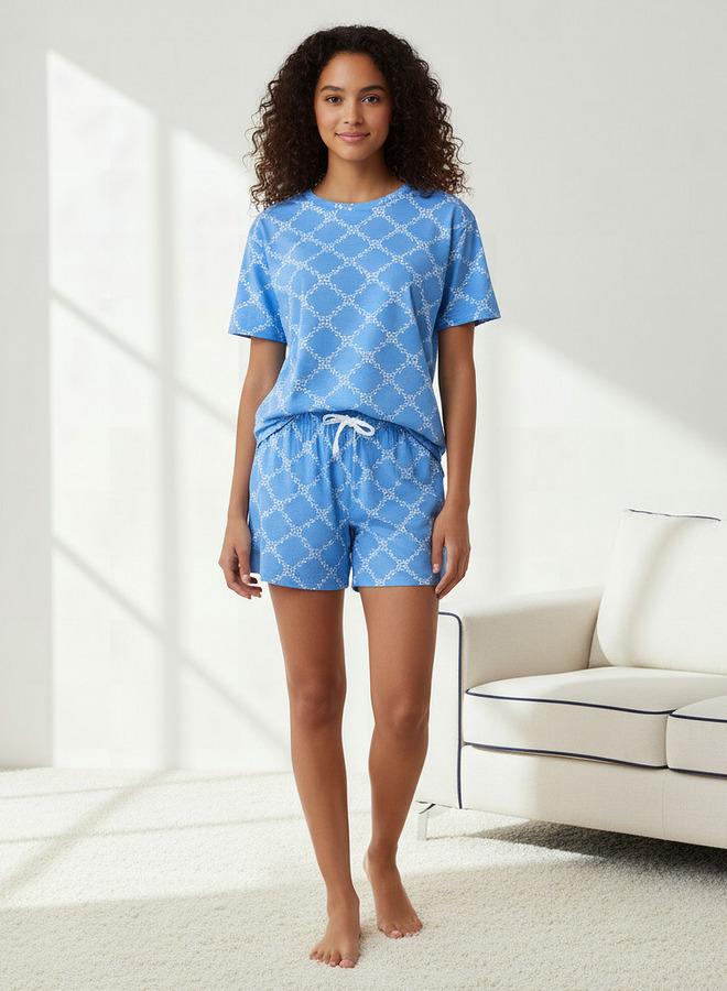 Splash FAV Pyjama Set Floral Print T-shirt & Shorts - Image 1