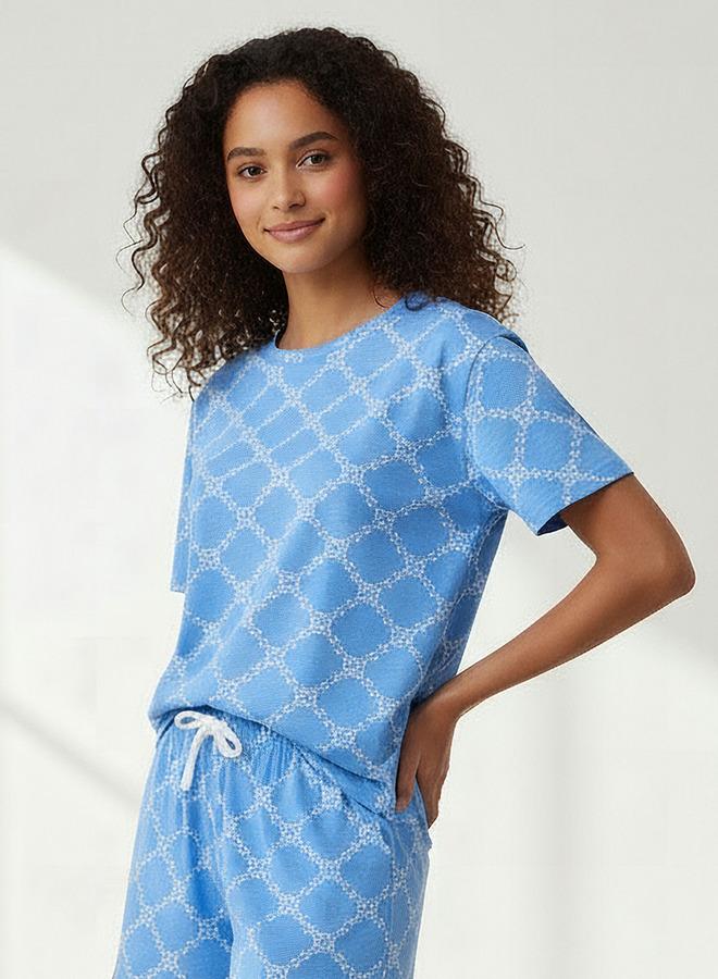 Splash FAV Pyjama Set Floral Print T-shirt & Shorts - Image 2