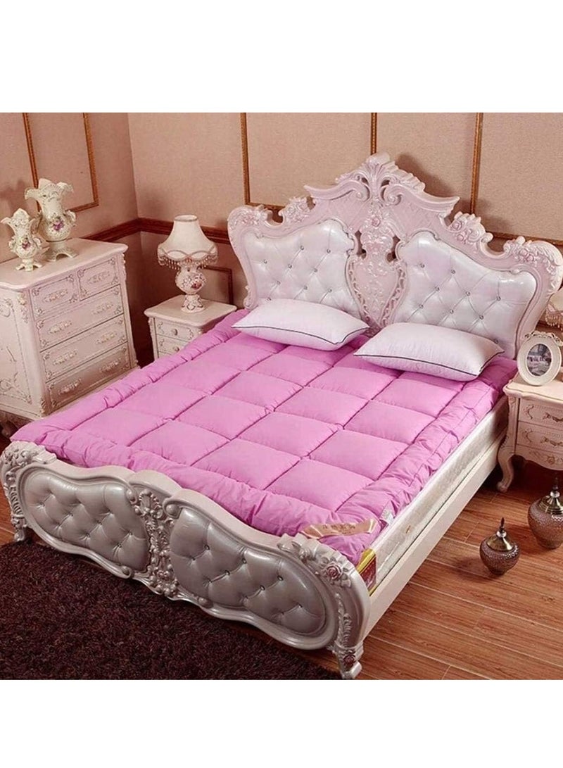 DubaiGallery Full Mattress Pad / Cotton Quilted Fitted Cooling Mattress Topper with Soft Snow Down Alternative Fill, Breathable Mattress Protector - Image 4