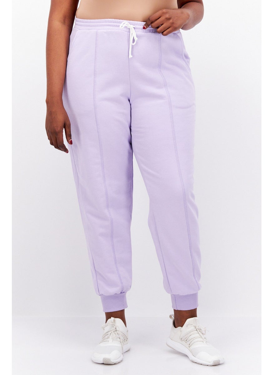 Women Plus Size Plain Jogger Pants, Purple - pzsku/Z7529B84A843F3A262130Z/45/_/1727187720/d11f27c0-fecb-4d29-82ba-4fd3588f2213