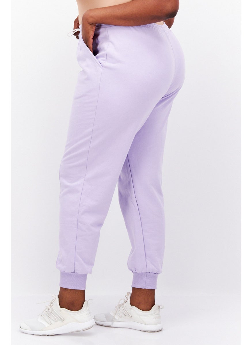 Women Plus Size Plain Jogger Pants, Purple - pzsku/Z7529B84A843F3A262130Z/45/_/1739801651/bea0add7-d768-4432-8896-57c24dcdcfe6