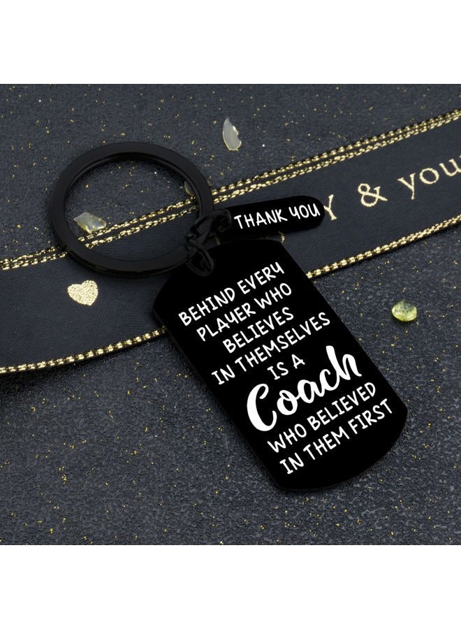 isiyu Coach Appreciation Gift Thank You Keychain Gift for Hockey Baseball Soccer Football Volleyball Team Fitness Instructor, Black 01, S - Image 3