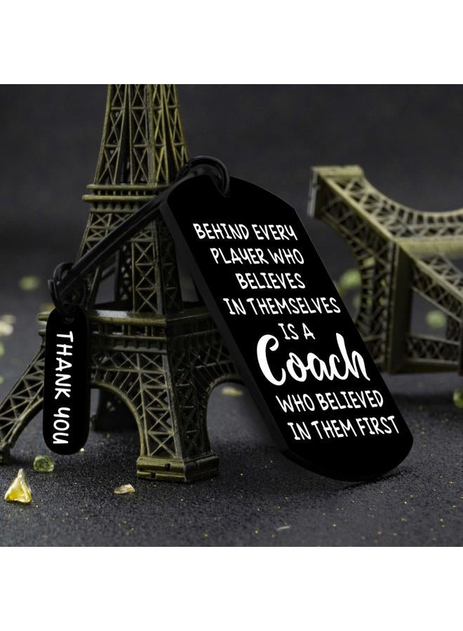 isiyu Coach Appreciation Gift Thank You Keychain Gift for Hockey Baseball Soccer Football Volleyball Team Fitness Instructor, Black 01, S - Image 5