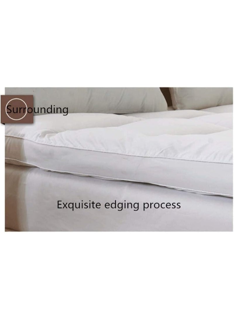 7 cm Thick 600GSM Mattress Topper| CertiPUR-US, Pressure Relief, Breathable Cover, Pressure |Point Support, 1cm Stripe, 4 Sided Elastic, Includes 1 Pillow Cover - Image 5