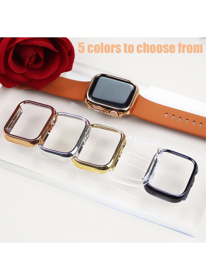 For Apple Watch10 Ultra PC Electroplated Hollow Half Bag Border Iwatch Watch Case-Color:1# Transparent-Appearance Size:S10 46mm  - Image 3