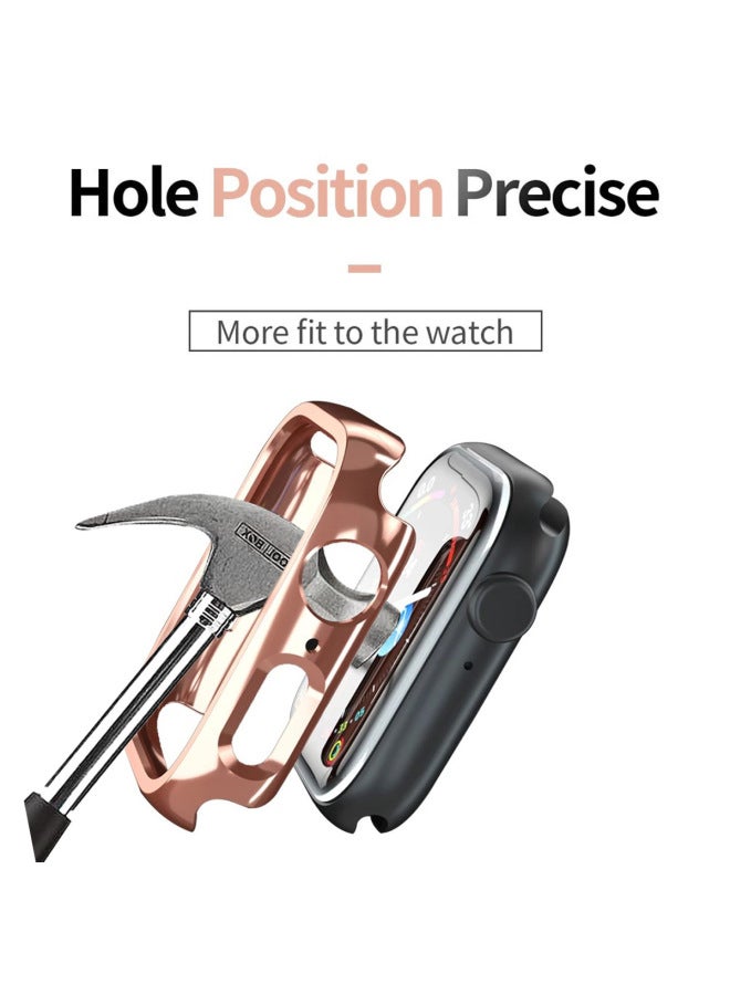 For Apple Watch10 Ultra PC Electroplated Hollow Half Bag Border Iwatch Watch Case-Color:1# Transparent-Appearance Size:S10 46mm  - Image 4