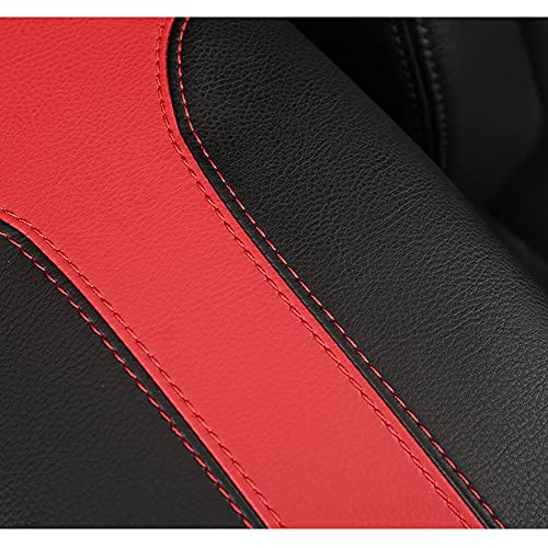 XITER Car Armrest Cover Saver, 1 Pc Center Console Leather Pad Fit for Nissan Rogue 2014-2020, 2017-2022 Rogue Sport Central Console Armrest Box Protector Interior Accessories (Black+Red) - Image 3